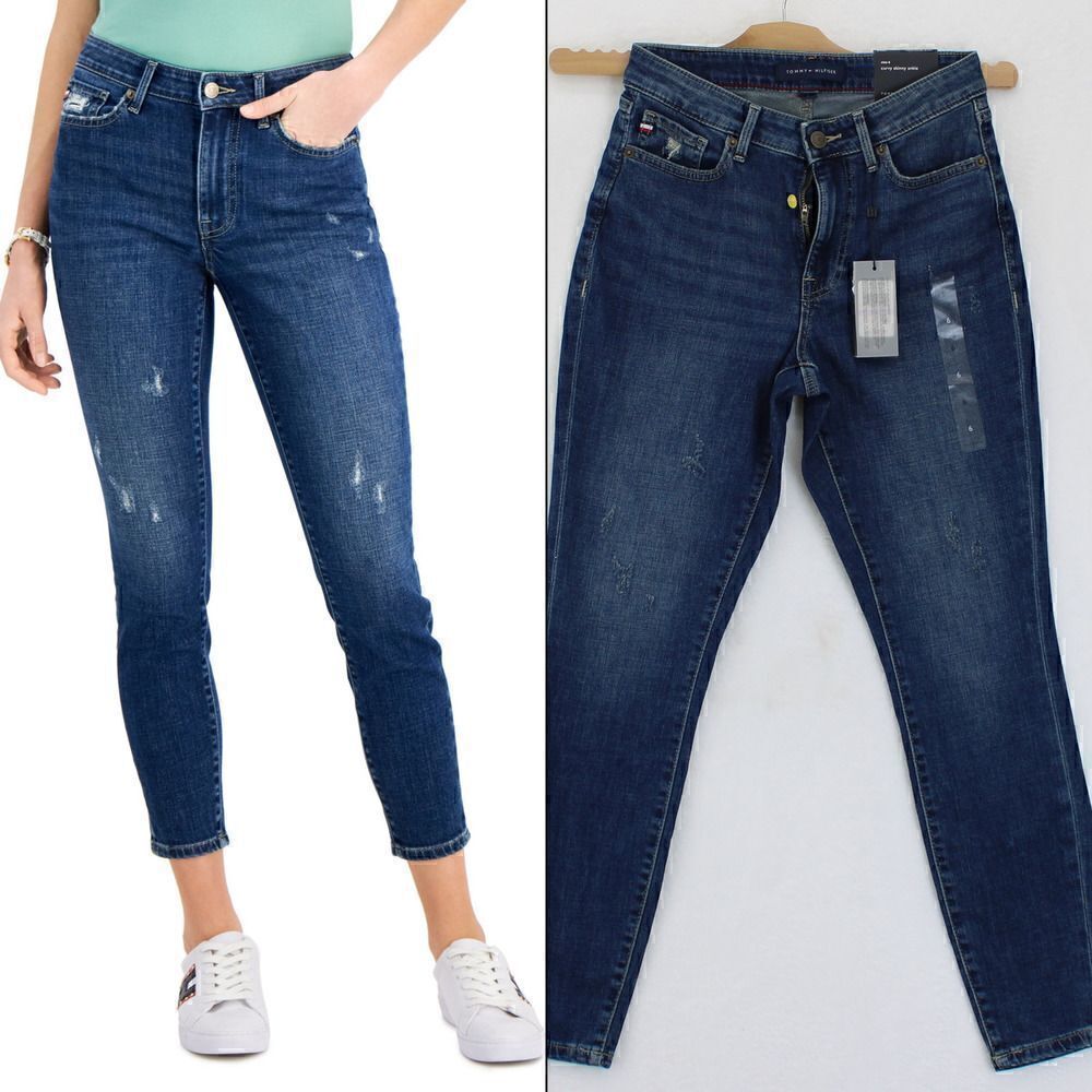 Tommy Hilfiger TH Flex Curvy Fit Distressed S Prestige Wash 6